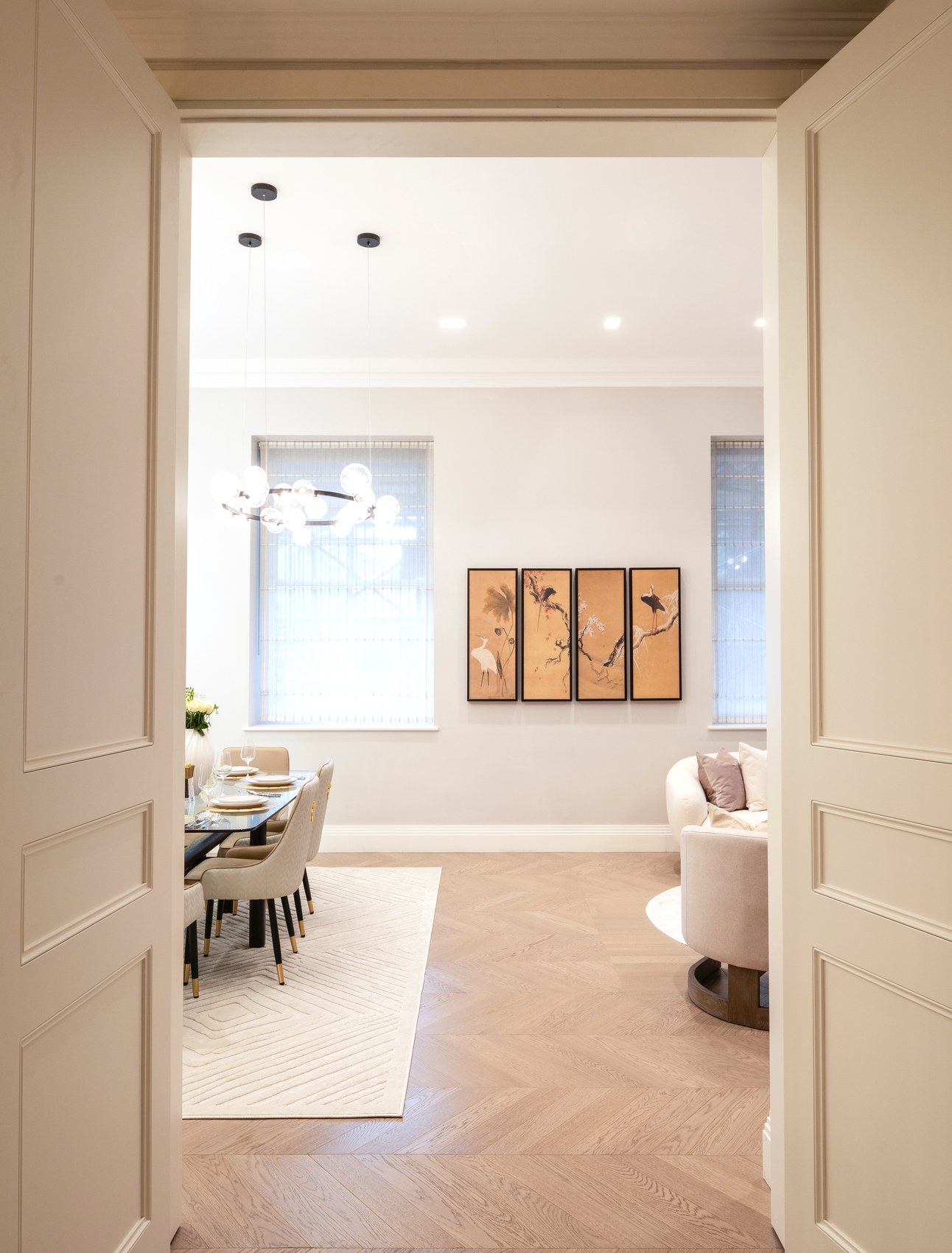 Dining room through double doors