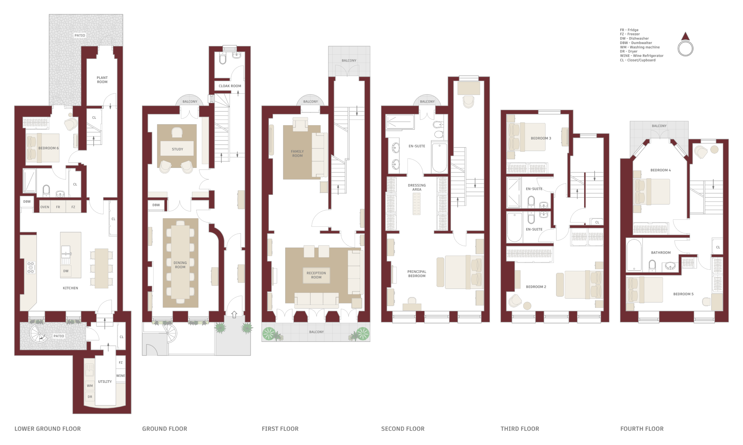 The Mayfair Townhouse &mdash; floor plan